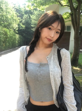 Dihu Linen Round Summer Cardigan