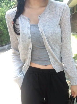 Dihu Linen Round Summer Cardigan