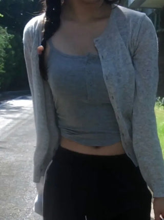 Dihu Linen Round Summer Cardigan