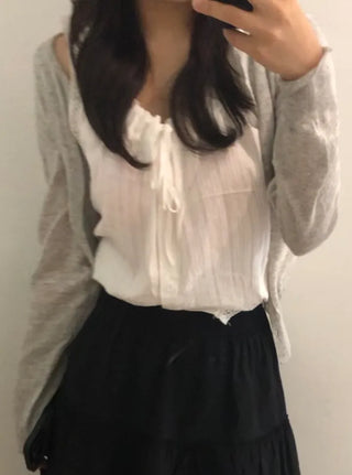 Dihu Linen Round Summer Cardigan