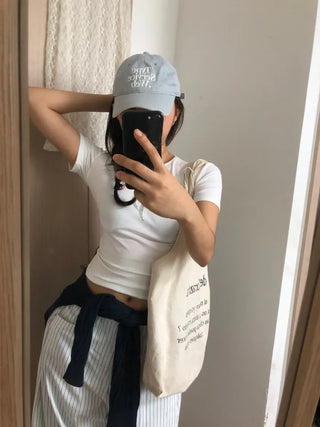 Cass Hotfix Cubic Wing Slim Short Sleeve T-shirt