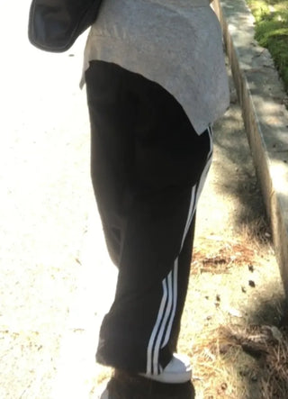 Madou Crinkly Three-Stripe Training Pants