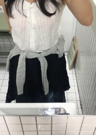 Kou Frill Lovely Flare Midi Skirt