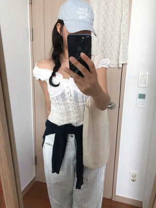 Tibo Stripe Guaranteed Fit Balloon Fit Cotton Pants