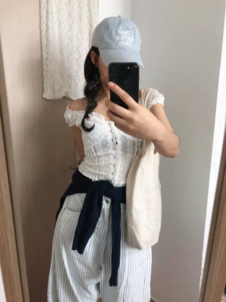 Tibo Stripe Guaranteed Fit Balloon Fit Cotton Pants