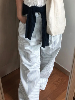 Tibo Stripe Guaranteed Fit Balloon Fit Cotton Pants