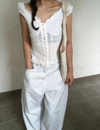 Tibo Stripe Guaranteed Fit Balloon Fit Cotton Pants