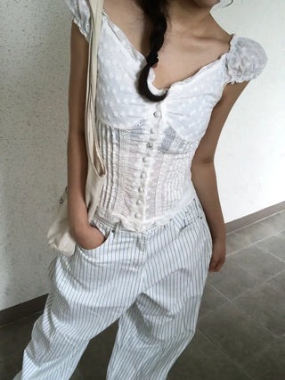 Tibo Stripe Guaranteed Fit Balloon Fit Cotton Pants