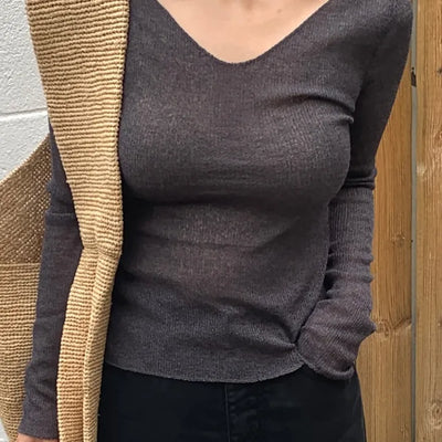 Muel Delicate Fit Linen See-through Long Sleeve