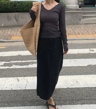 Muel Delicate Fit Linen See-through Long Sleeve