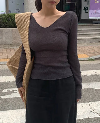 Muel Delicate Fit Linen See-through Long Sleeve