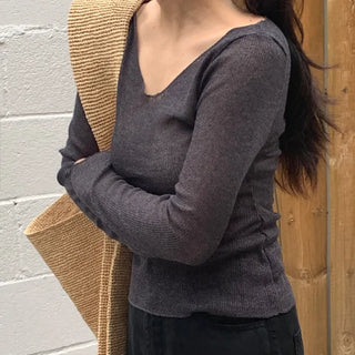 Muel Delicate Fit Linen See-through Long Sleeve