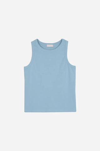Bena Sturdy Ribbed Simple High-Neck Sleeveless
