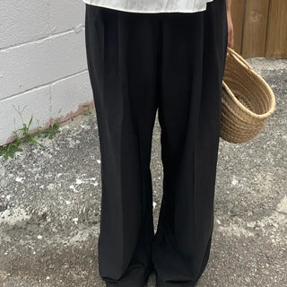 Miyo Two-Pin Tuck Wide Slacks