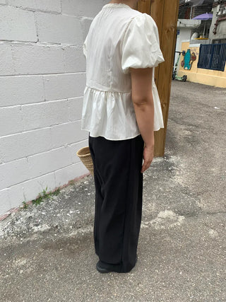Miyo Two-Pin Tuck Wide Slacks