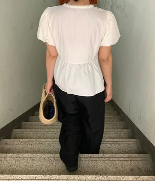 Miyo Two-Pin Tuck Wide Slacks