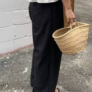 Miyo Two-Pin Tuck Wide Slacks