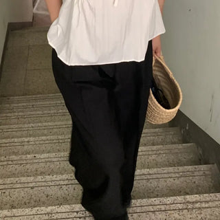 Miyo Two-Pin Tuck Wide Slacks