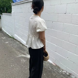Miyo Two-Pin Tuck Wide Slacks