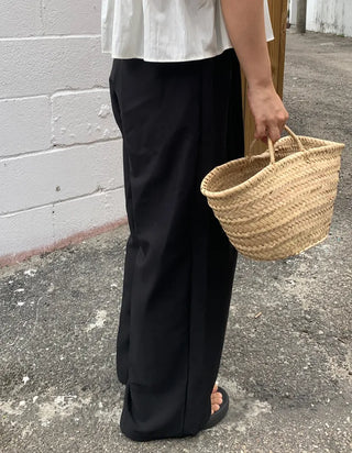 Miyo Two-Pin Tuck Wide Slacks