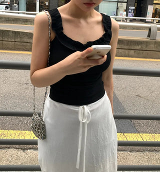 Foen Mini Frill Crop Sleeveless