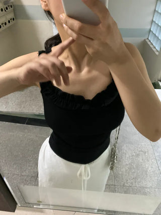 Foen Mini Frill Crop Sleeveless