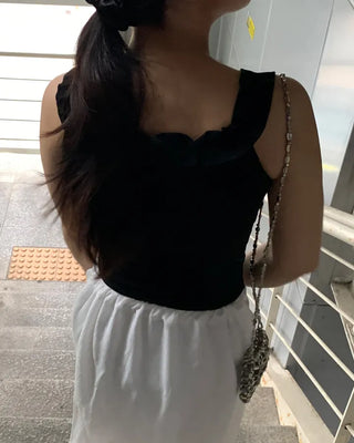 Foen Mini Frill Crop Sleeveless