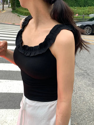 Foen Mini Frill Crop Sleeveless