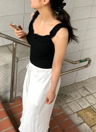 Foen Mini Frill Crop Sleeveless