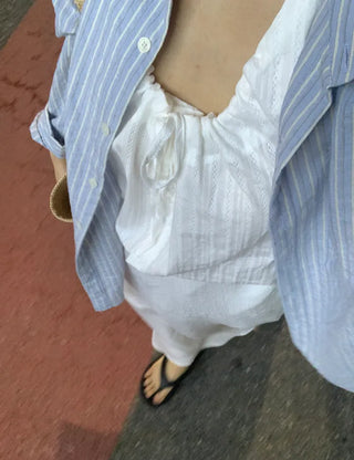 Duro Pastel Stripe Loose Fit Long Sleeve Shirt