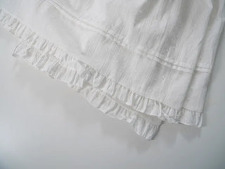 Lace Frill Cotton Long Skirt