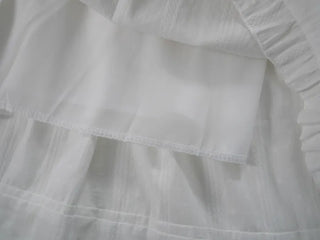Lace Frill Cotton Long Skirt