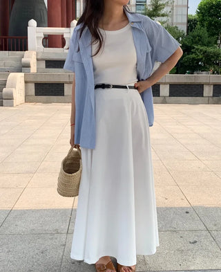 Flowing Flare Long Skirt