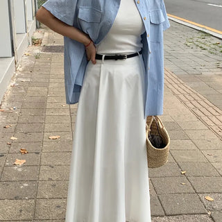 Flowing Flare Long Skirt