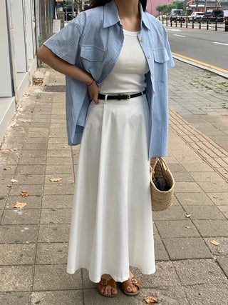 Flowing Flare Long Skirt