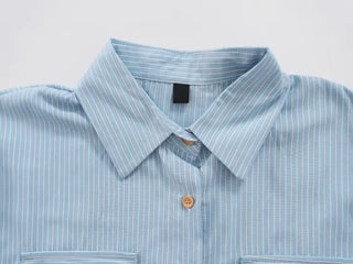 Daily Striped Cotton Short Sleeve Shirt