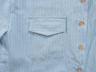 Daily Striped Cotton Short Sleeve Shirt
