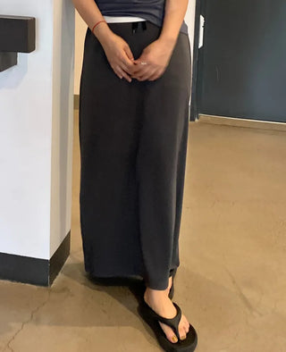 Casual Maxi Plain H-Line Long Skirt