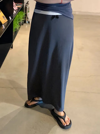 Casual Maxi Plain H-Line Long Skirt