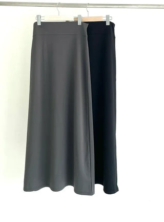 Casual Maxi Plain H-Line Long Skirt