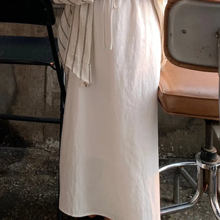 Loose Fit Elastic Long Skirt