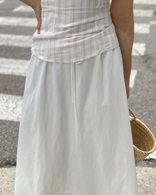Loose Fit Elastic Long Skirt
