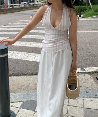 Loose Fit Elastic Long Skirt