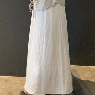 Loose Fit Elastic Long Skirt