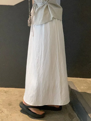 Loose Fit Elastic Long Skirt