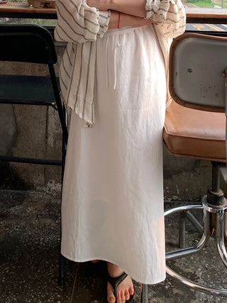 Loose Fit Elastic Long Skirt