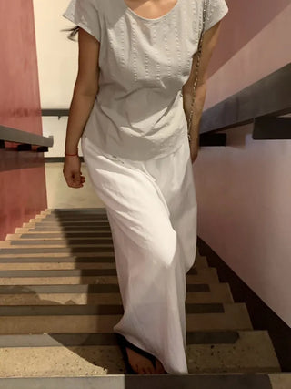 Loose Fit Elastic Long Skirt