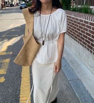 Lovely Pure Strap Blouse