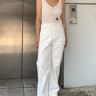 Street Straight Wide Denim Long Pants