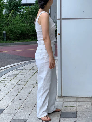Street Straight Wide Denim Long Pants
